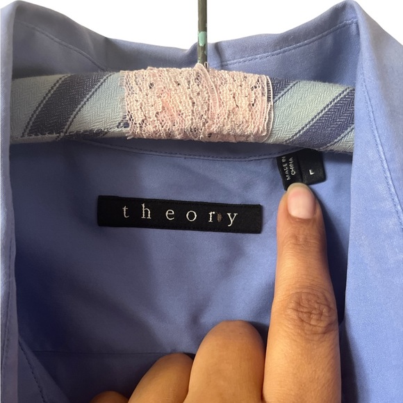 Theory Men's "Sylvain Wealth" Button Down Long Sleeve Shirt Size Large - Picture 3 of 5